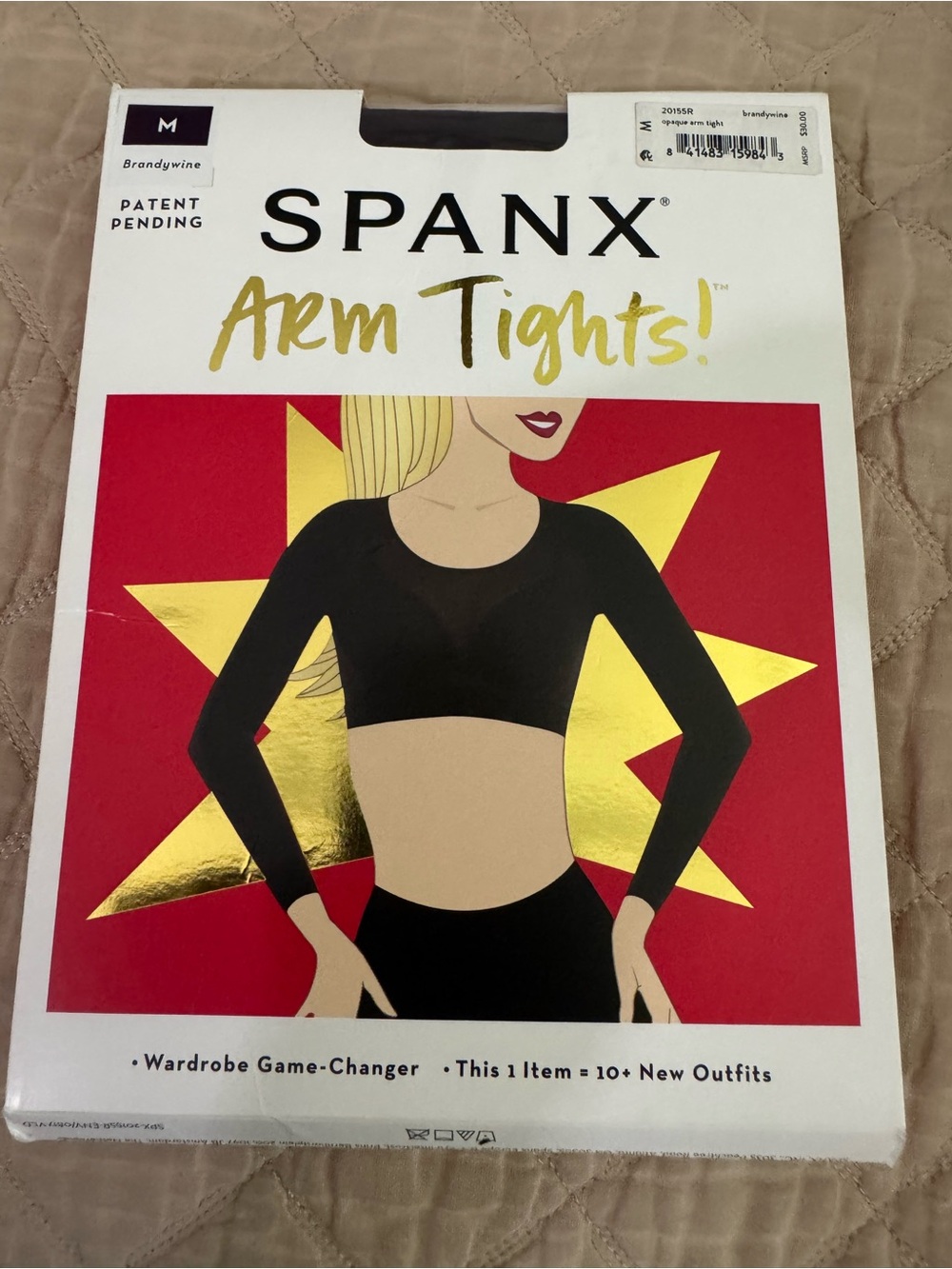 SPANX Arm Tights in Black and Gold